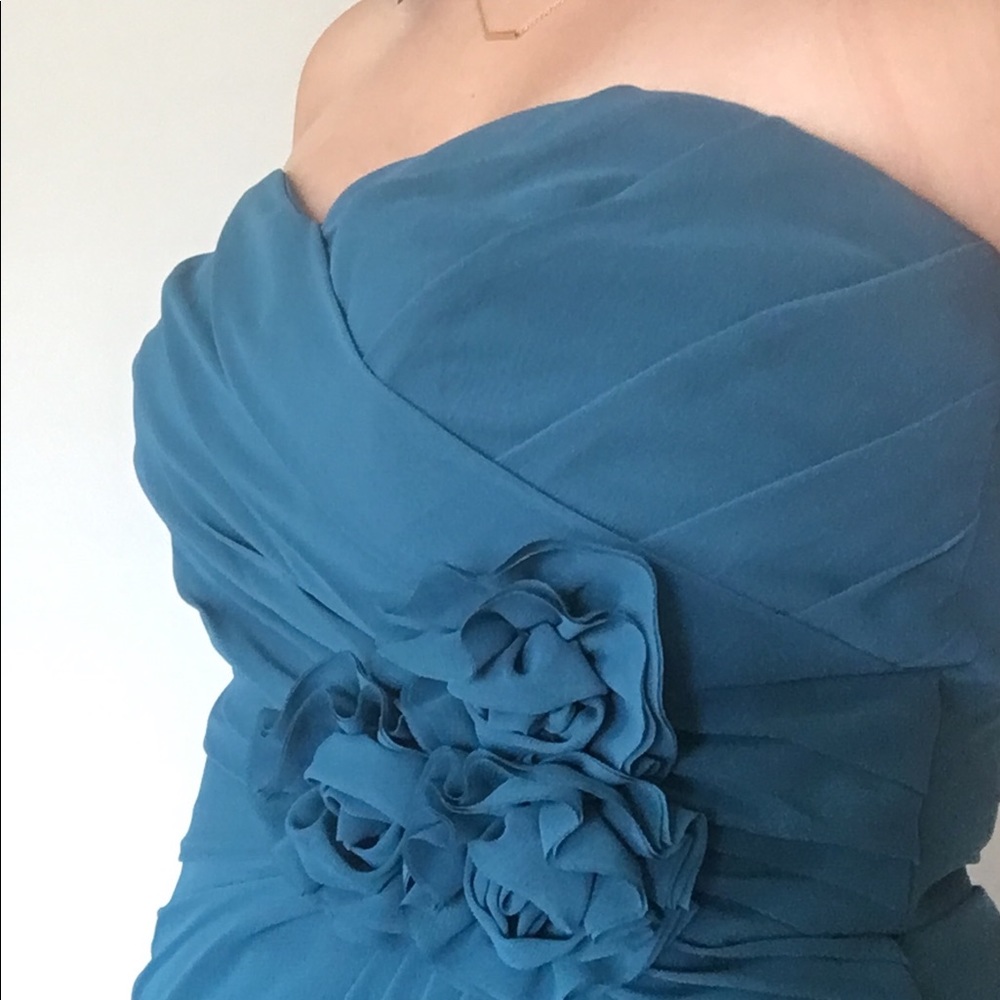 SOLD! Alfred Angelo teal cocktail dress